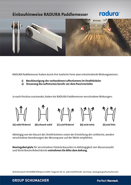 Radura Einbauhinweise Paddlemesser